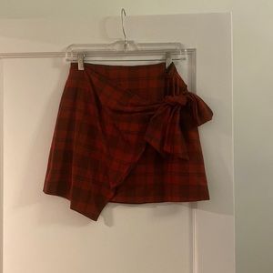 Wilfred Red Plaid Skirt size small